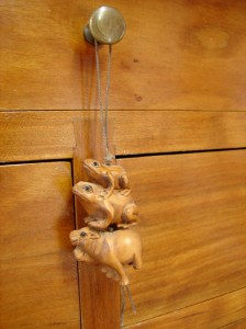 Carved beads my wife and son gave me.